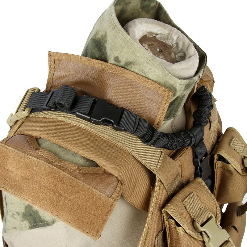 

Magorui Heavy Tactical Rifle Single Point Sling Adjustable Elastic Rifle Gun Sling Tactical Strap
