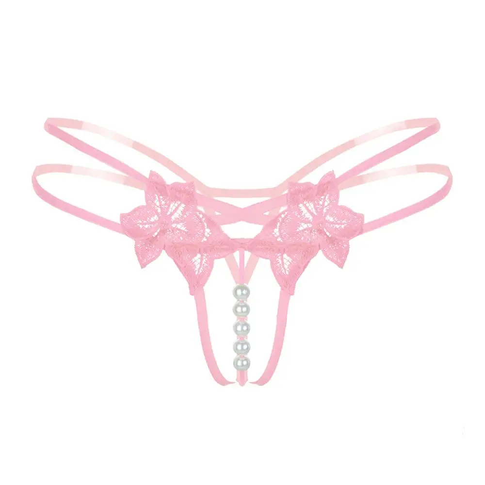 Сексуальные и прозрачные полые сексуальные дамские трусики жемчужные массажные