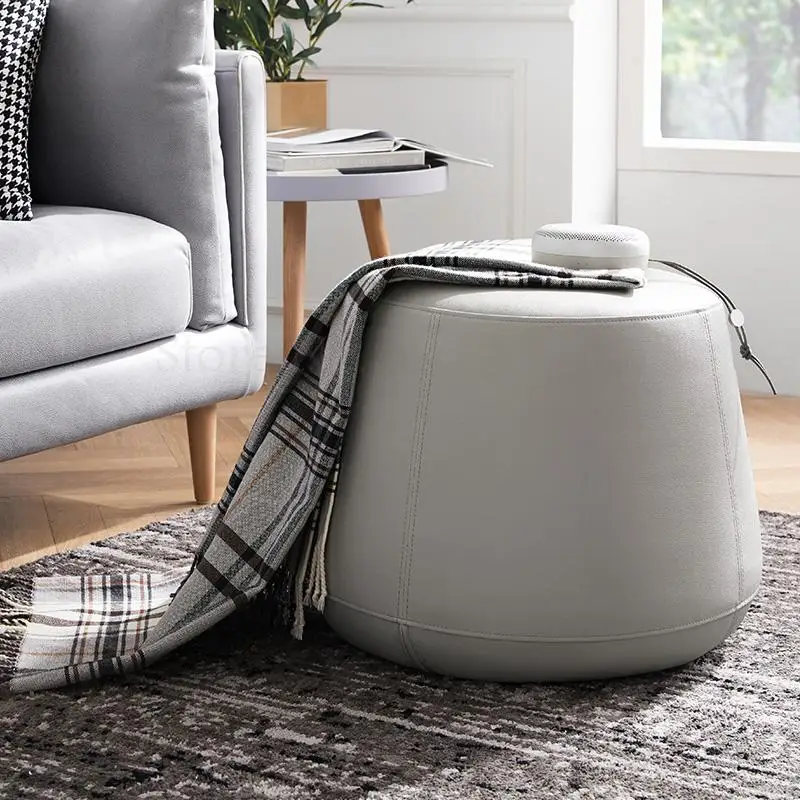 Табурет для дивана табурет ног кожаный маленький дома гостиной модный