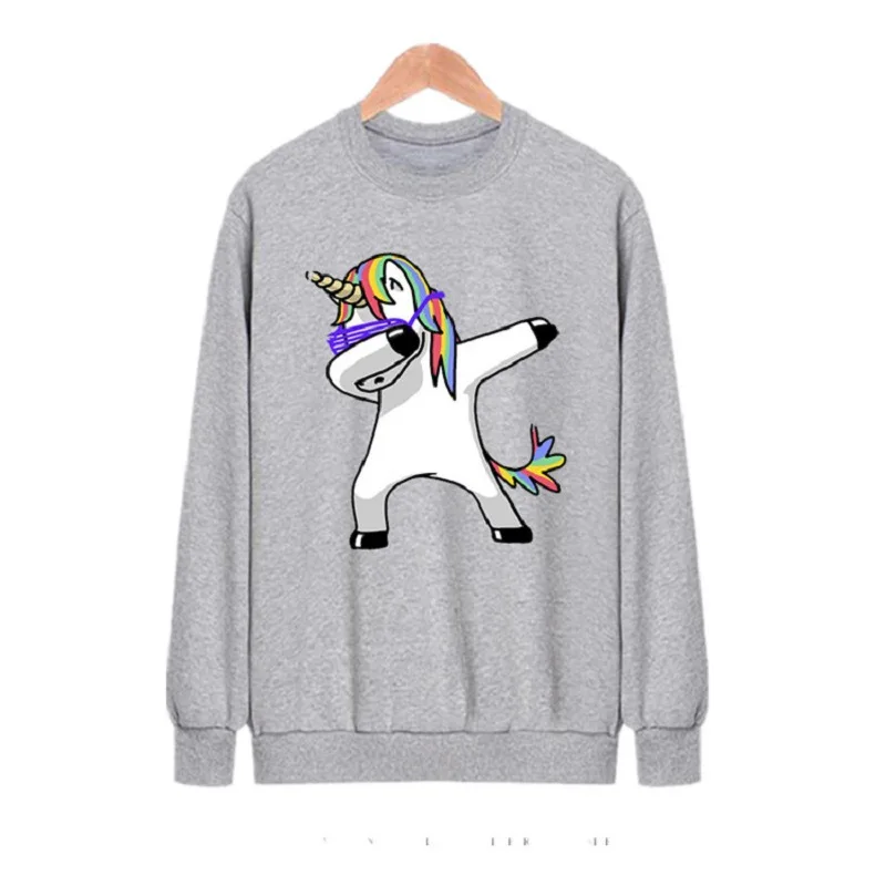 

new style fashion casual pullover sweatshirt hoodies spring 2020 hooded cartoon unicorn female sweatshirt