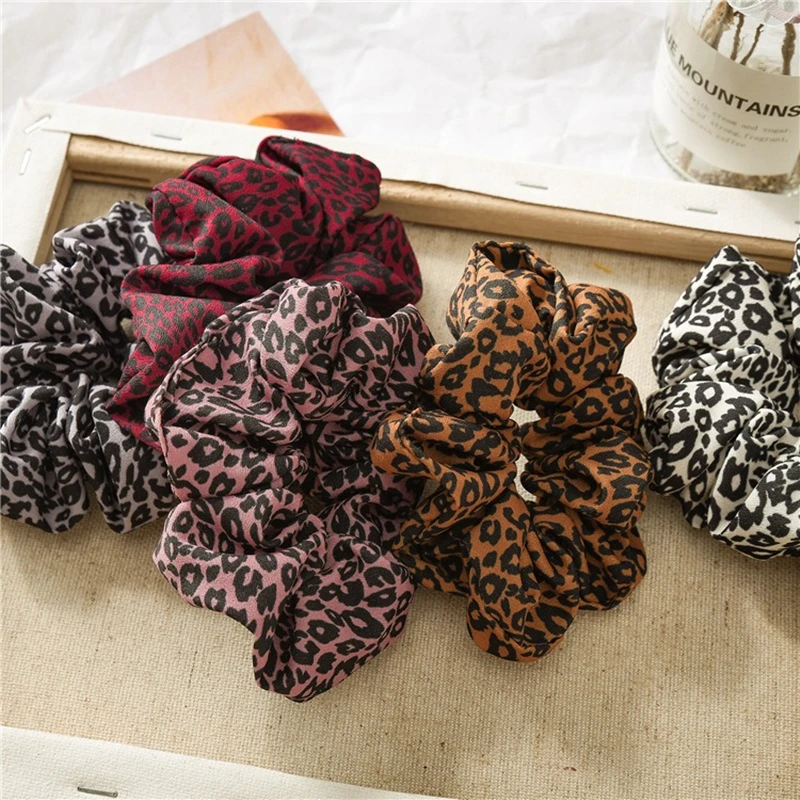 1 шт. Женская резинка для волос с леопардовым принтом| |