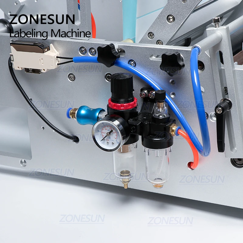 ZONESUN XL-T801 полуавтоматическая пэт пластиковая жестяная банка круглая стеклянная соковыжималка для воды, молока, бутылка, этикетка, этикетировочная машина
