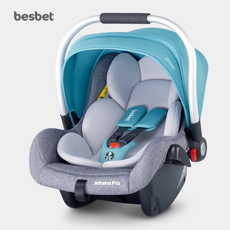 Besbet Baby Safety Car Seat with Newborn Cradle Portable Sleeping Basket Infant Carrier 0~18 Months