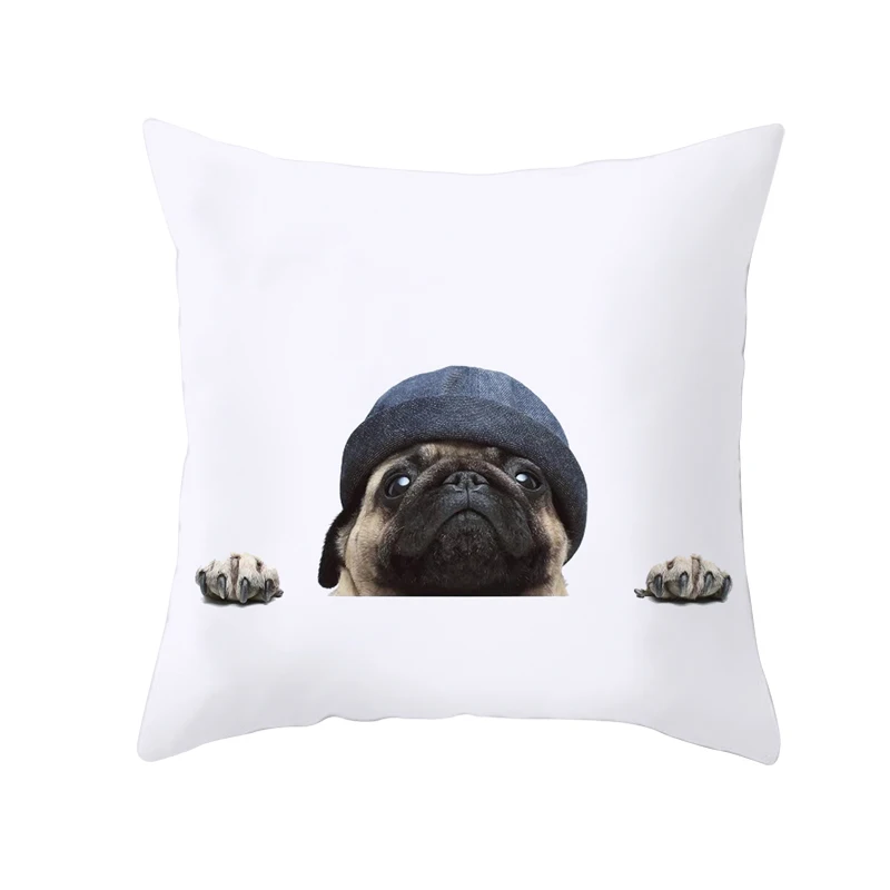 

Чехол для подушки pug 45x45 см