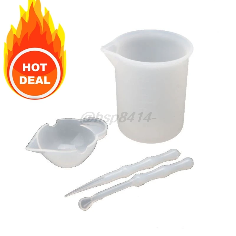 4 шт. Многоразовые моющиеся силиконовые смолы набор для смешивания мерный