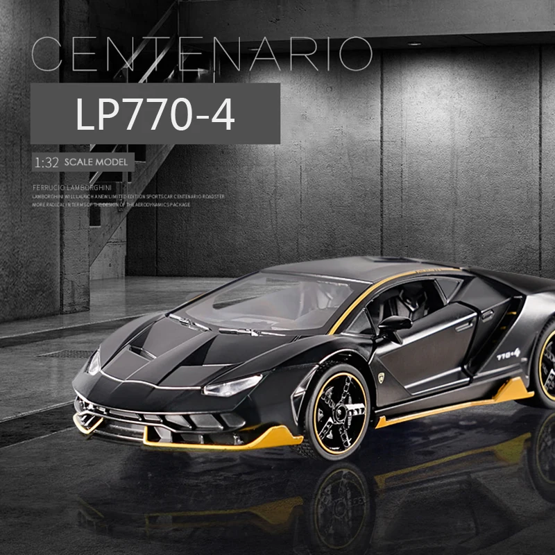 

Лидер продаж, модель литая автомобиля LP770 1:32 из сплава, спортивный автомобиль, Супер гоночный подъемный задний автомобиль, игрушки для детей