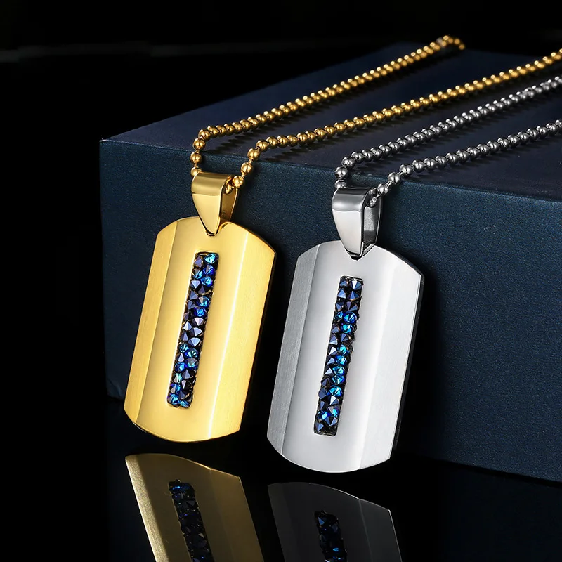 

New Necklace Hip Hop Versatile Boys 18K Gold Stainless Steel Chaokujun Brand Pendant Sweater Chain Amulet Transfer Seal
