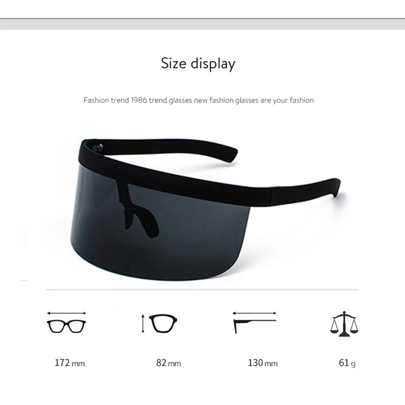 Солнцезащитные очки с полулицевой защитой защитные оверсайз огромные