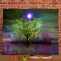 natural scenery intangible printed fabric 11ct cross stitch kit embroidery dmc threads sewing painting handicraft hobby floss