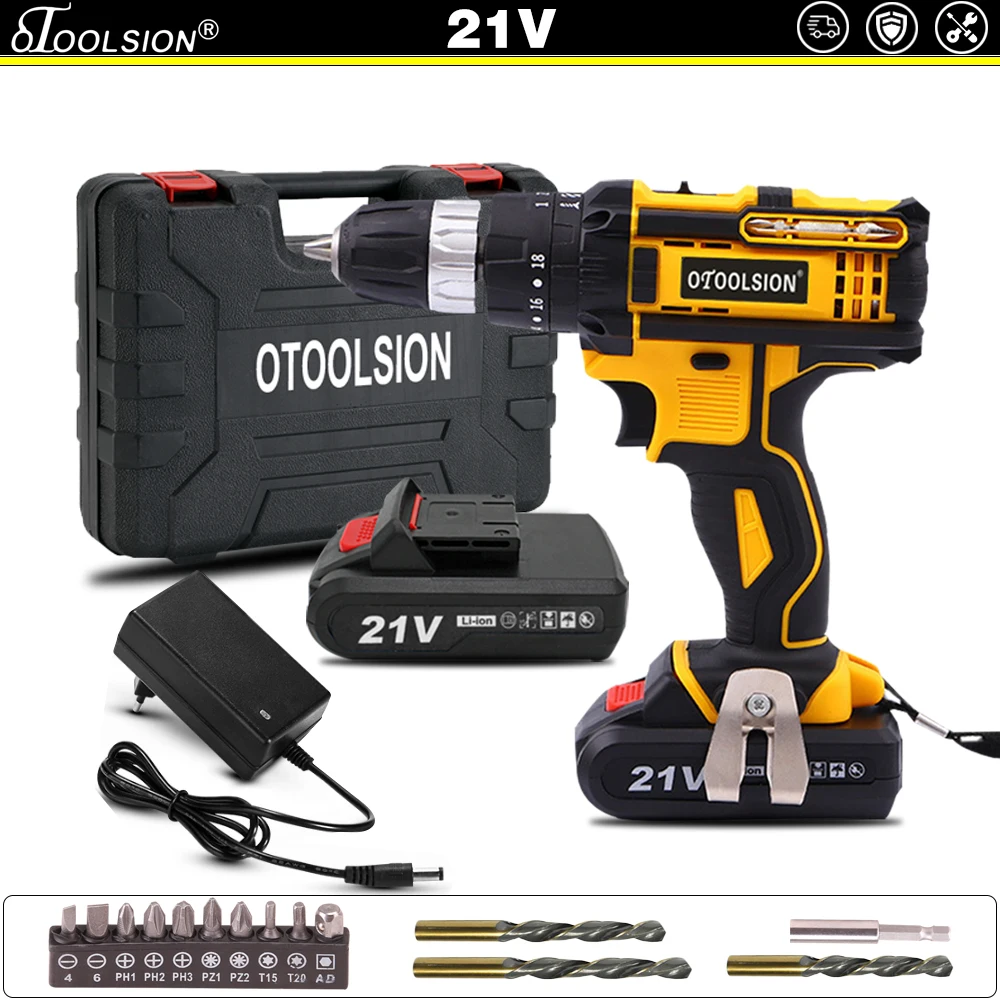 21 в 1 5 Ач Ударная дрель перезаряжаемая отвертка электроинструменты батарея