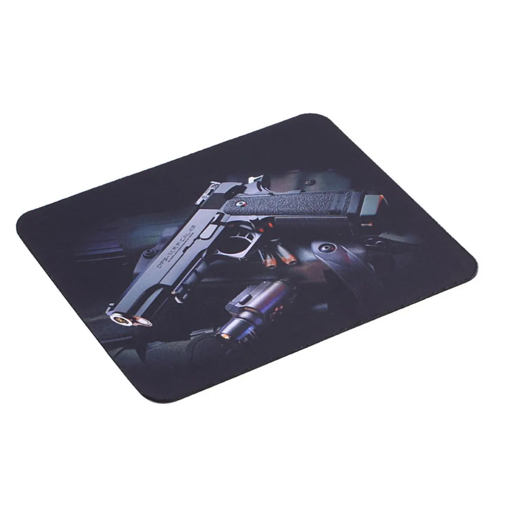 

2019 new Gun Picture Anti-Slip Laptop PC gaming Mice Pad Mat Mousepad For Optical Laser Mouse hot selling