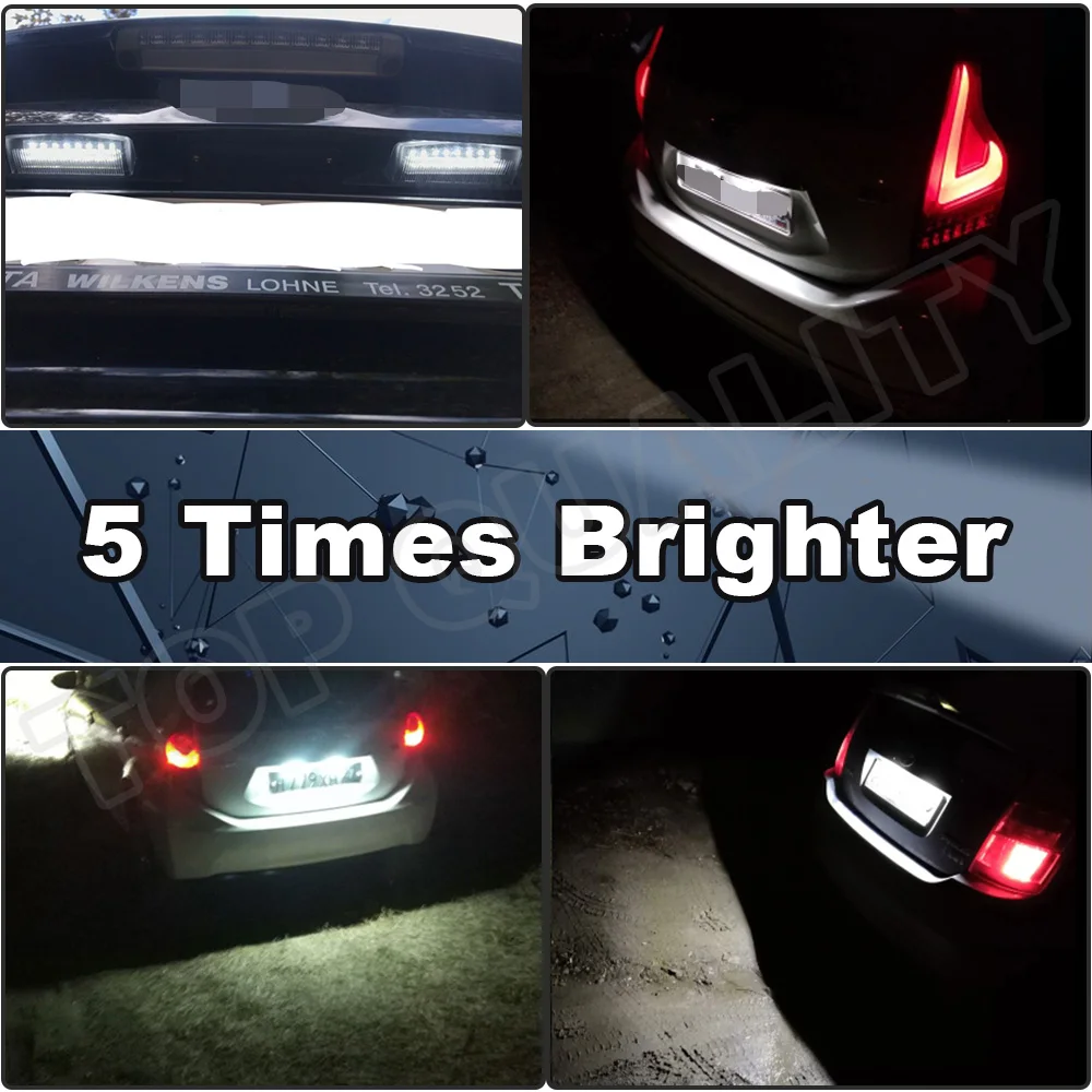 2 шт. автомобиля светодиодный номер Подсветка регистрационного номера для Toyota Prius