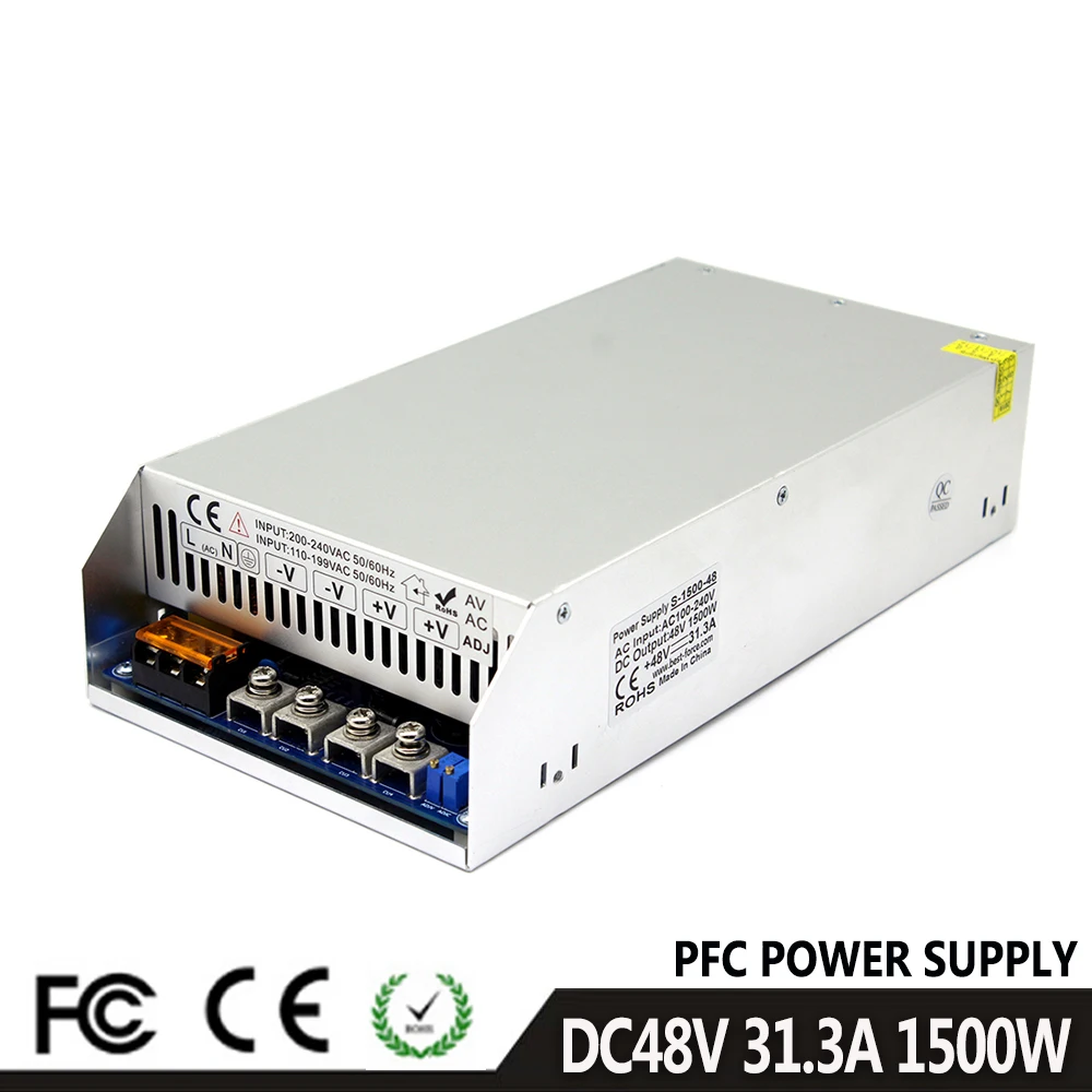 1500 Вт 48 В 31 3a питание трансформаторы AC100 240V к DC48V переключатель питания для CCTV 3D