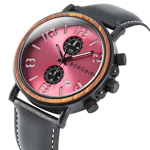 W-S28-2 Reloj hombre BOBO BIRD водонепроницаемые часы для мужчин Топ роскошные стильные светящиеся часы Отображение даты деревянные часы для мужчин OEM Прямая поставка - Цвет: W-S28-2