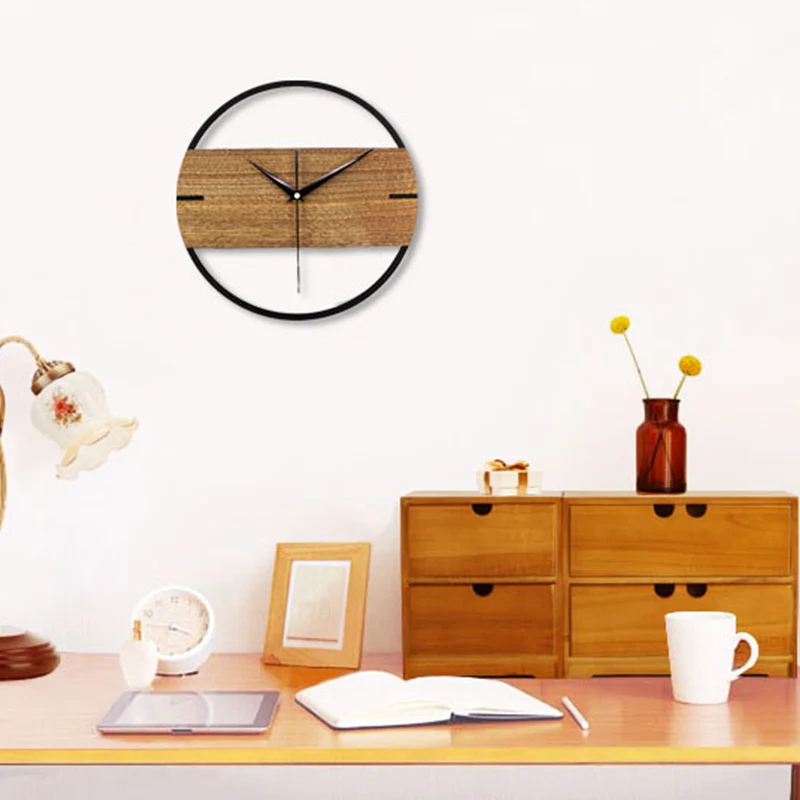 

ZD Oversized 3D Retro Clock Silent Big Gear Wooden Hanging Wall Clock