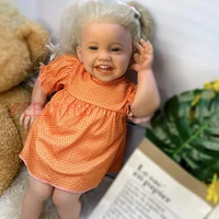 reborn baby smile mila 24inch finished doll lifelike realistic soft touch curly hair newborn vinyl dolls toy for baby born girls