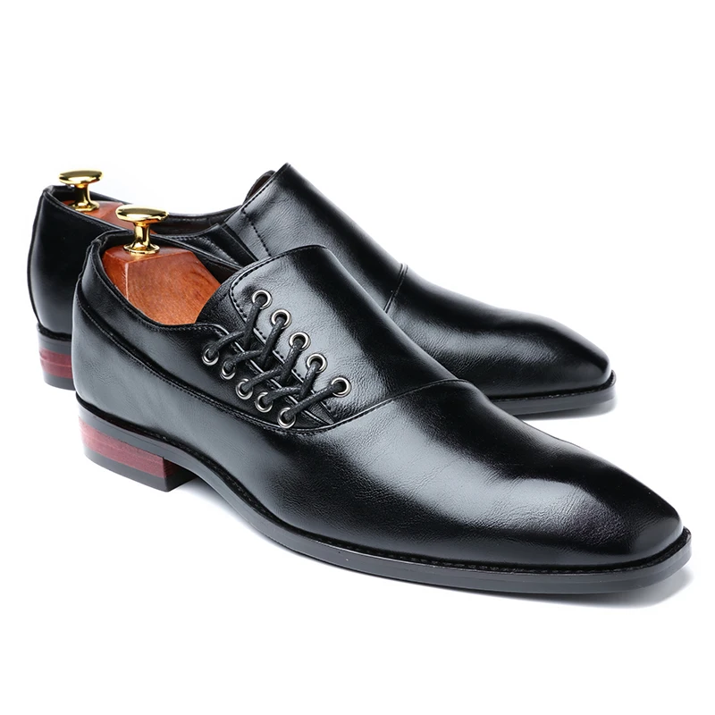 Men Formal Shoes 2019 Autumn & Winter Brand Wedding Dress New Suede Footwear Black Fashion Design Leather Men's | Обувь