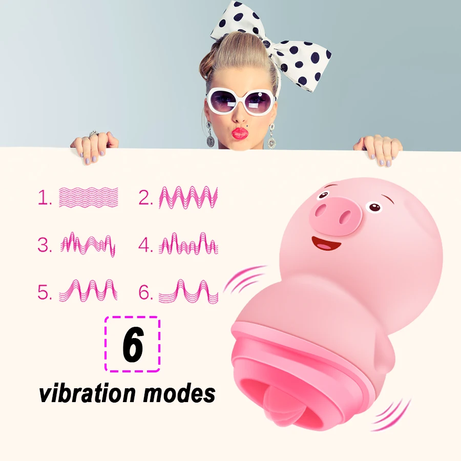 Вибратор HWOK с языком милый лизание клитора и сосков стимулятор Женский