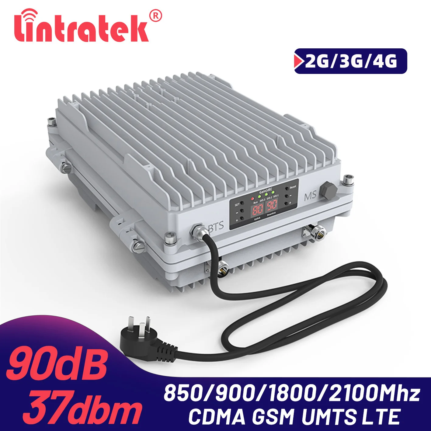 Ретранслятор мобильного сотового сигнала 3G 2100 2G 4G 1800 GSM 900 Усилитель телефона 5 Вт