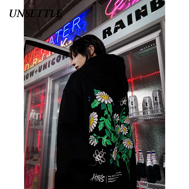 2020 Осенняя японская графическая Harajuku флисовая мужская кофта худи в стиле хип хоп