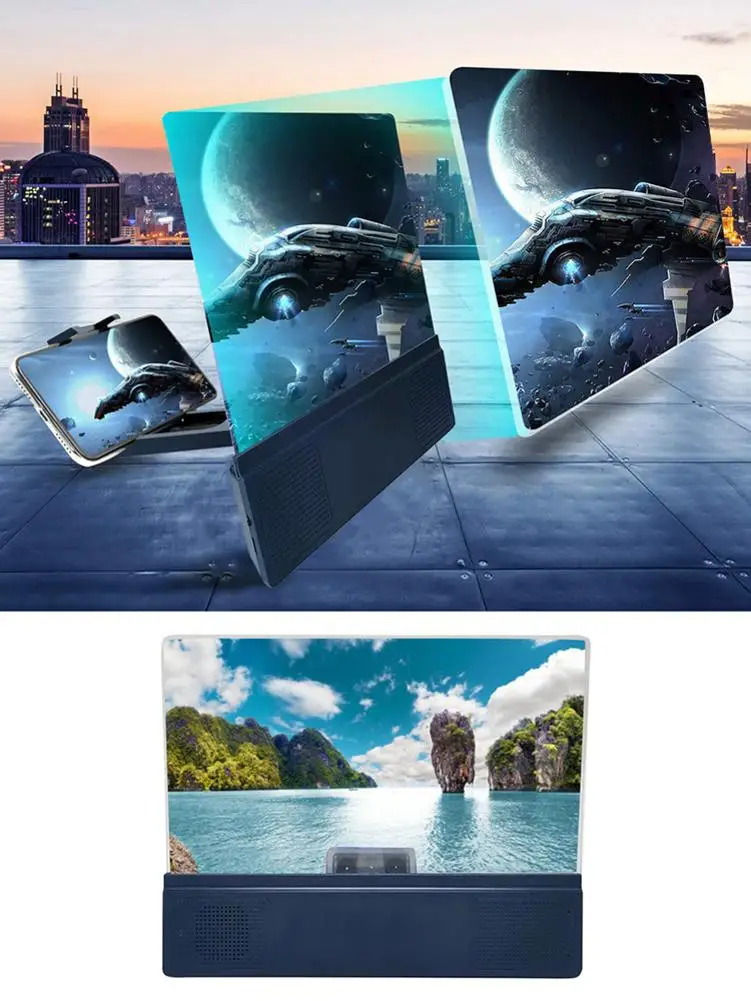 Увеличительное стекло с 3D экраном 12 дюймов стереоскопический усилитель для