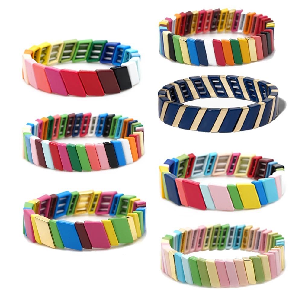 KELITCH новые модные браслеты ювелирные изделия красочные дружба эмаль плитка