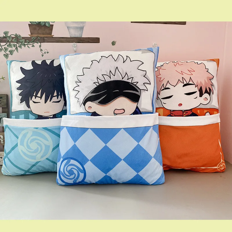 

Jujutsu Kaisen Cute Anime Plushies Pillow Kawaii Cushion Fushiguro Megumi Gojo Satoru Soft Stuffed Plush Toy Kids Gifts