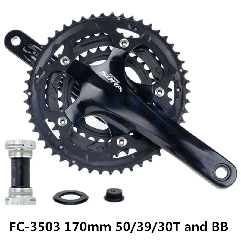 SHIMANO Солнечный FC-3503 170mm 50/39/30 9-скоростное шоссе/складной велосипед полые одноосевой Сжатия доска совершенно аппарат не Привязанный к оператору сотовой связи b