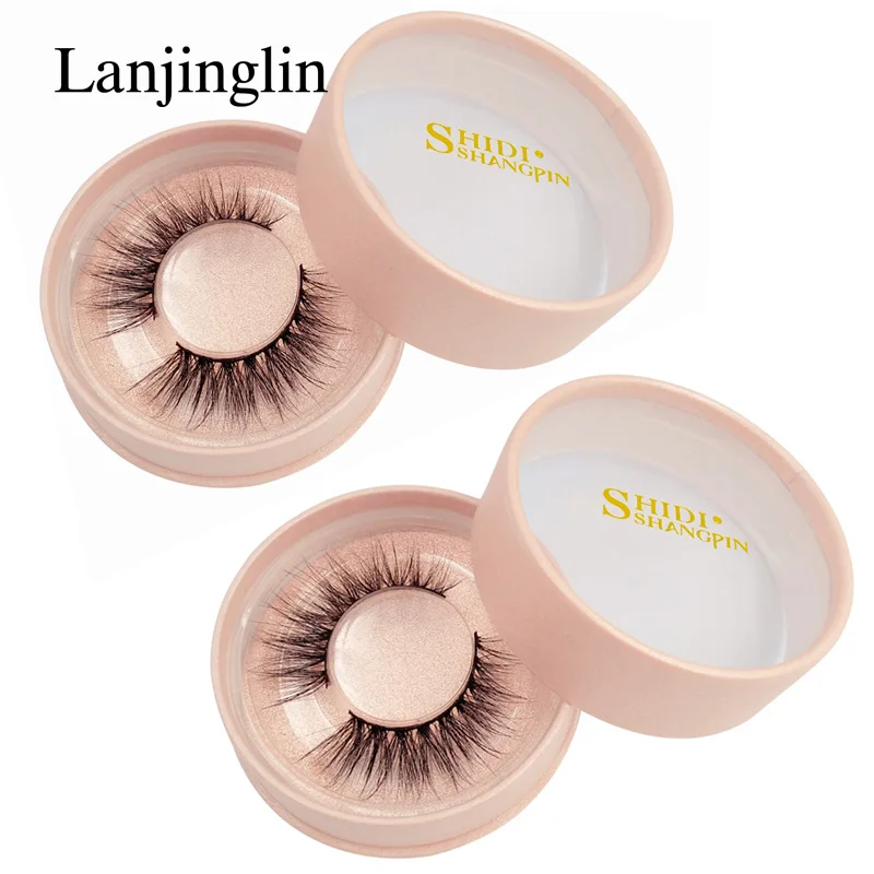 2 PCS 71P LANJINGLIN, 1 пара, натуральные накладные ресницы, длинные ресницы для наращивания, макияж, 3d, норковые ресницы ручной работы, поддельный комплект для ресниц - Цвет: 2 PCS 71P