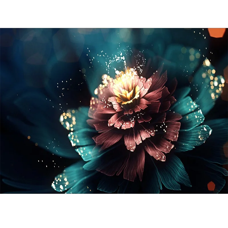 

Diamond Embroidery Patterns Flower Round 5D DIY Diamond Painting Living Room Home Decor Needlework