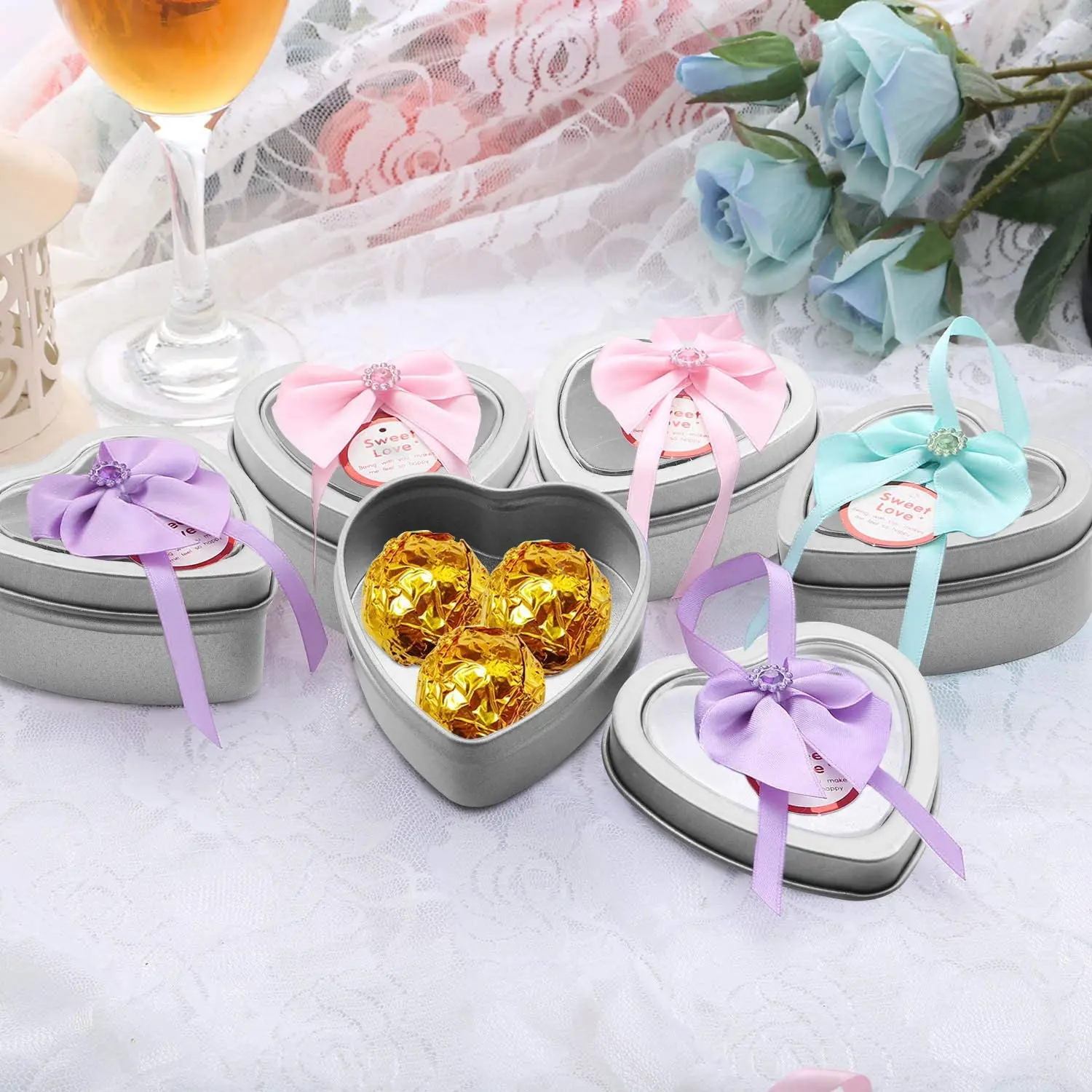 

Candle Jars with Lid Bulk Heart Candle Container Tins Empty Storage Box Handmade Diy Candle Making Tools for Making Candies Gift