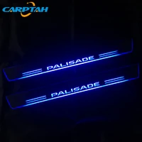 carptah 4pcs moving led light door sill scuff plate pathway dynamic streamer light for hyundai palisade 2019 2020 2021