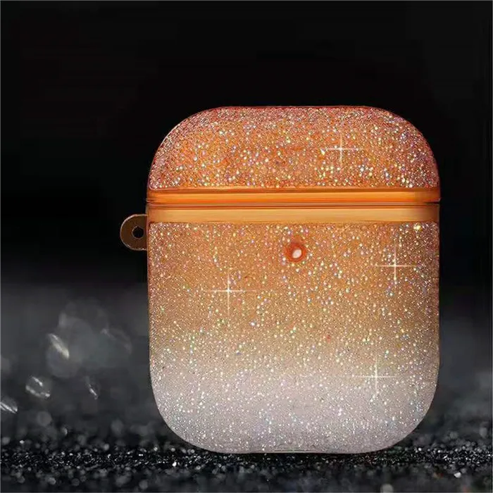 Роскошные блестящие Swarovski Алмазные беспроводные bluetooth наушники чехол для Apple AirPods 1 и 2 Чехлы для Airpods защитный чехол - Цвет: 4