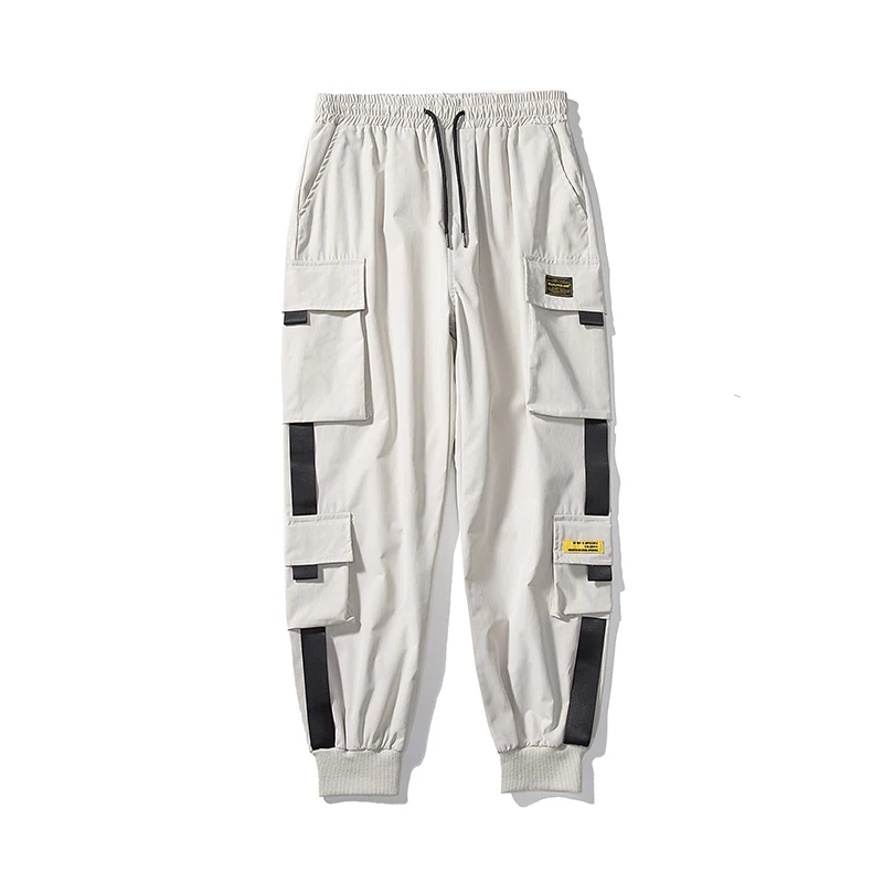 

2020 Mens Cargo Pants Multi Pocket Harem Pants Male Streetwear Fashion Mens Casual Jogging Pants New Elastic Waist Trousers 5XL