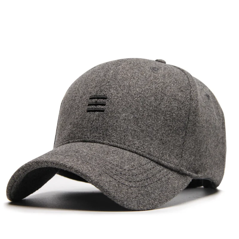 

2021 Winter Snow Proof Plus Size Baseball Hat with Velvet Lady Outdoor Felt Sport Hats Men Overisze Snapback Cap 55-60cm 60-65cm