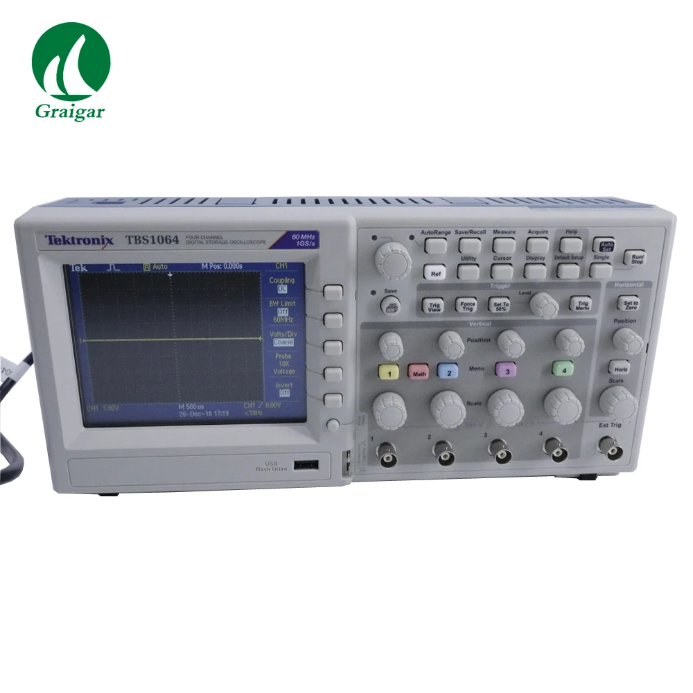 

New Tektronix TBS1064 Digital Storage Oscilloscope Bandwidth 60 MHz 4 Channel 1 GS/s Sampling 2.5k points Record Length