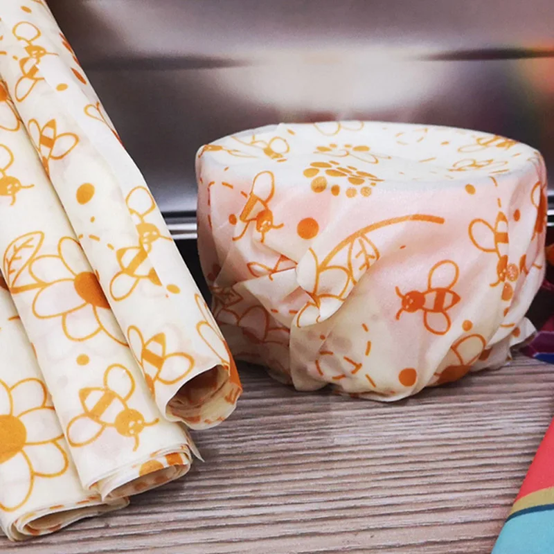 Дропшиппинг многоразовый силикон обертывание уплотнение сохранение продуктов в свежем состоянии обертывание крышки стрейч вакуумная пищевая обертка пчелиный воск ткань вечерние подарок