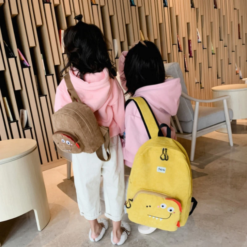 Kid Backpack Cute 3D Cartoon Dinosaur Anti-lost Printed Kindergarten orthopedic School Bag for Girl Boy Children