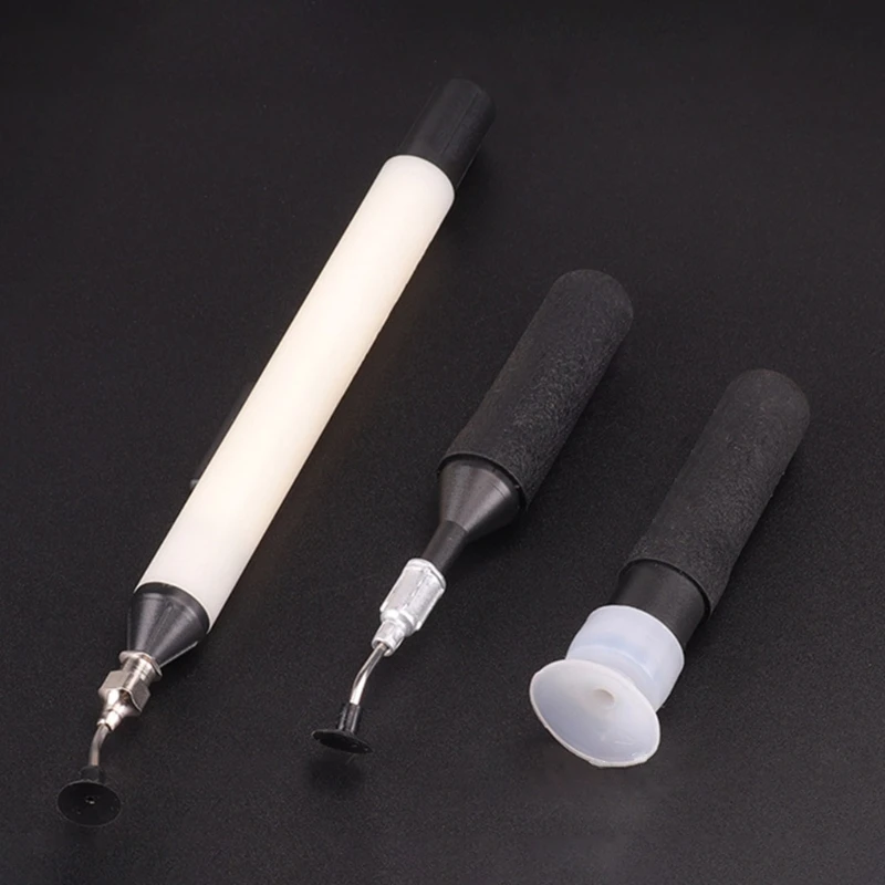 

50LF IC SMD Vacuum Sucking Suction Pen IC SMD Tweezer Remover Sucker PumpPick Up Tool Solder Desoldering w/ Suction Headers