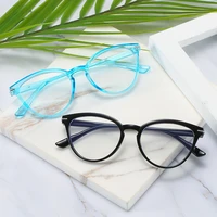 2021 new anti blue light round women eyeglasses men classic brand design eye glasses frame fashion retro plastic eyewear