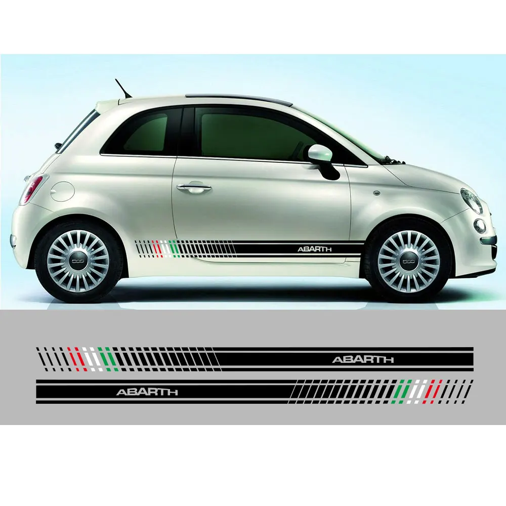 Графическая наклейка для Abarth Fiat 500 595 Punto Spider с боковыми полосками | Автомобили и