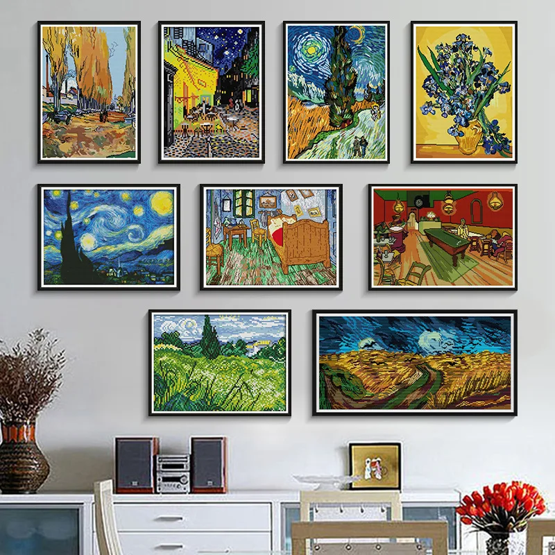 Набор для вышивки сделай сам крестиком Ван Гога 11CT точная печать масляная