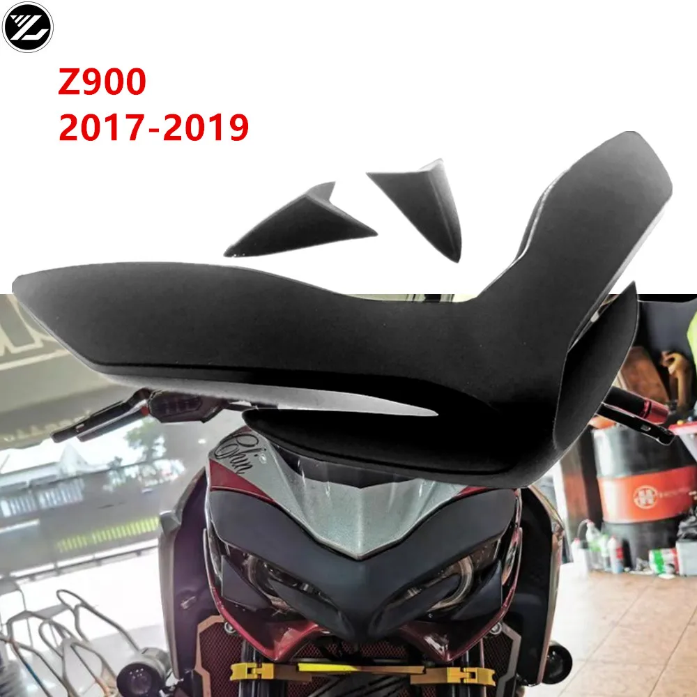 

Motorcycle Upper Lower Front Headlight Cover Injection Head Lamp Fairing Beak Cowl For Kawasaki 2017 2018 2019 Z900 Z900 ABS