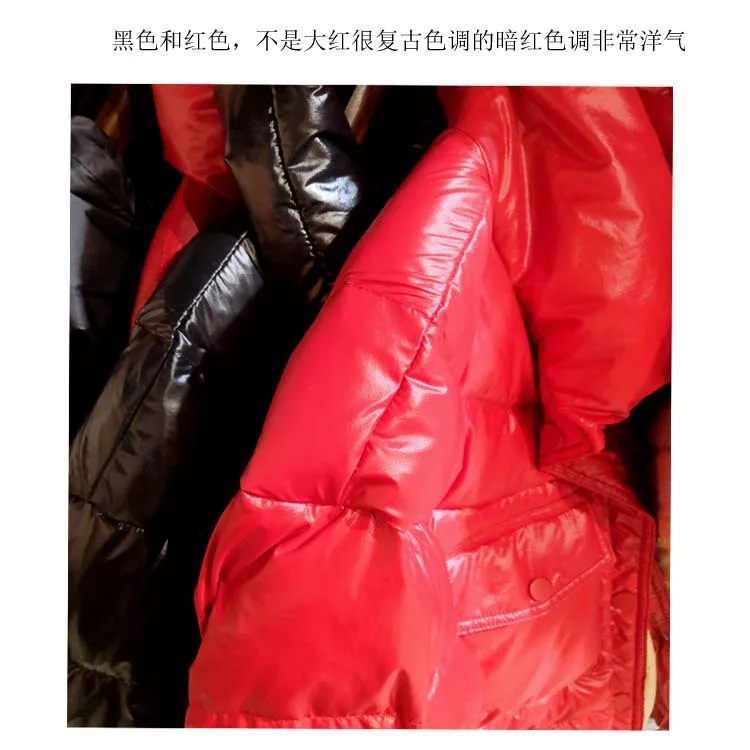 Пуховик женский новинка зимы 2019 стильный красивый свободный пуховик с отложным