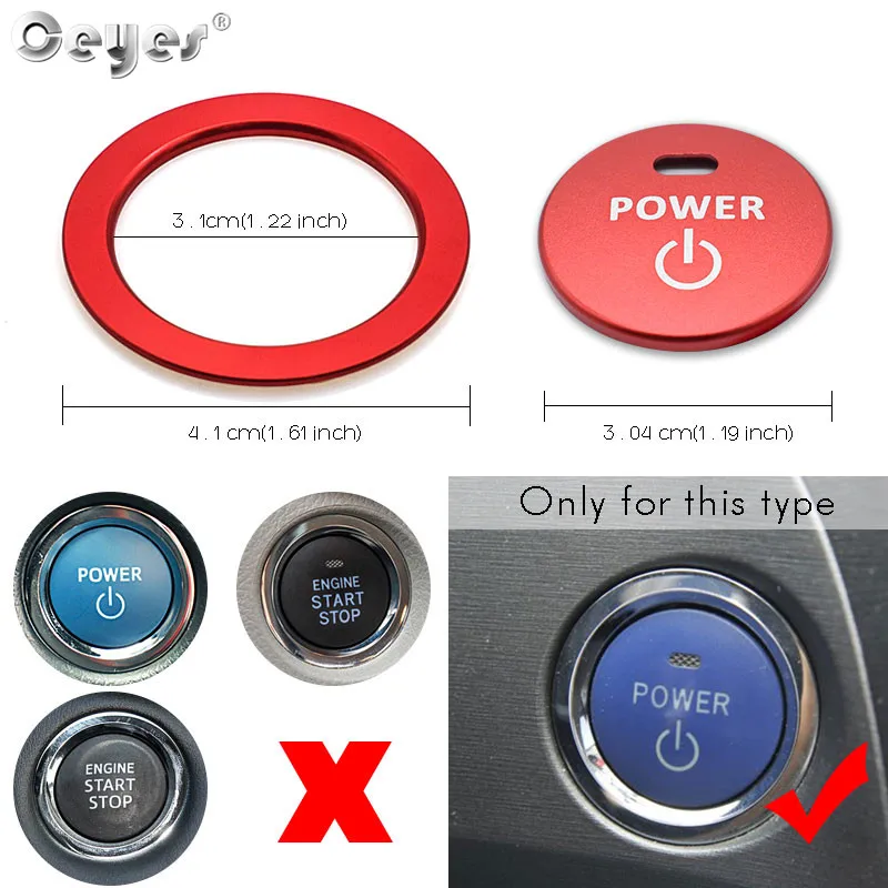 Аксессуары Ceyes для стайлинга автомобиля наклейка на двигатель кольцо запуска и