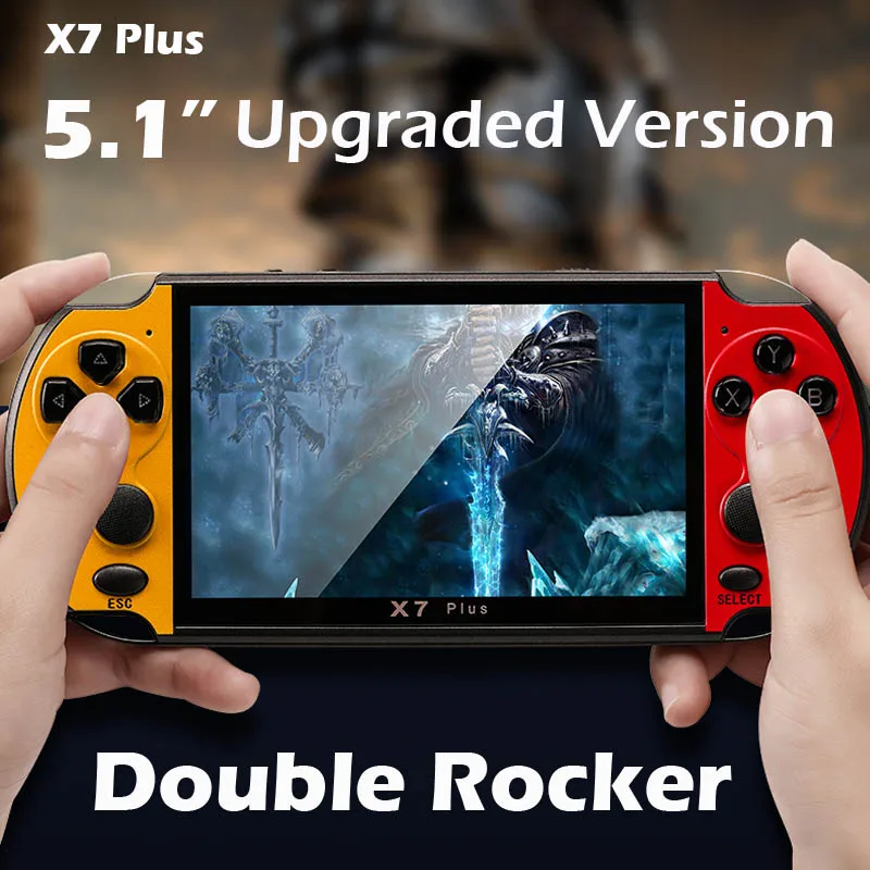 X7 Plus ретро мини портативная игровая консоль 64Bit 5 1 дюймов HD портативный ручной