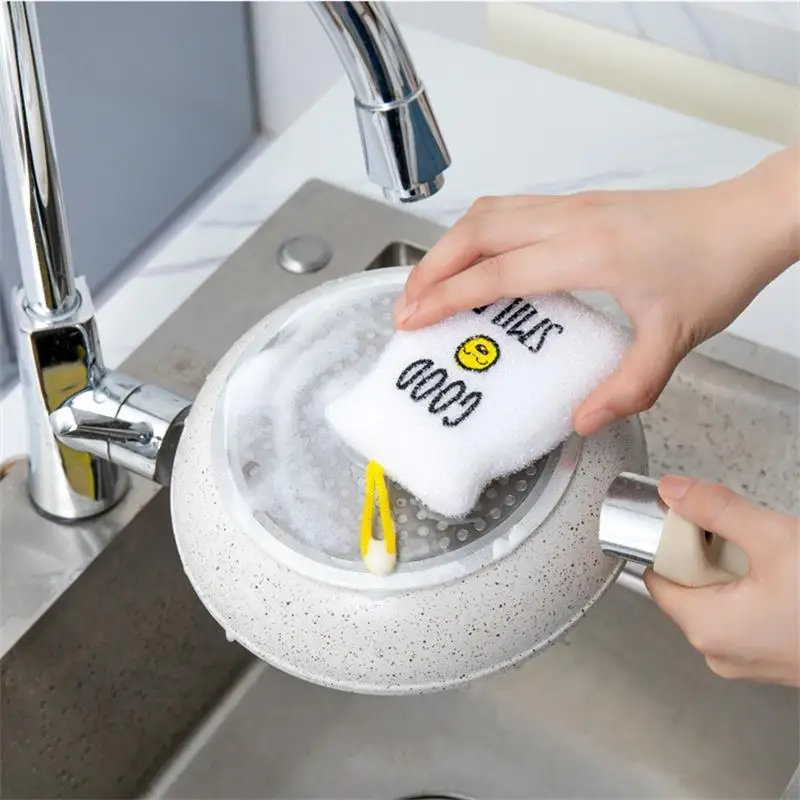 4 шт. антипригарная кухонная губка для мытья посуды|Чистящие салфетки| |