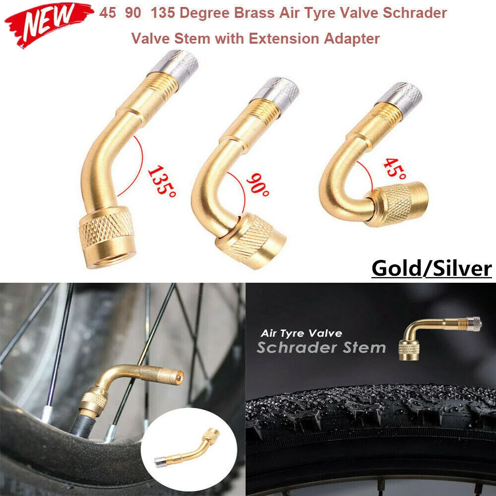 Латунный воздушный клапан расширения 45 градусов желтый адаптер автомобильный