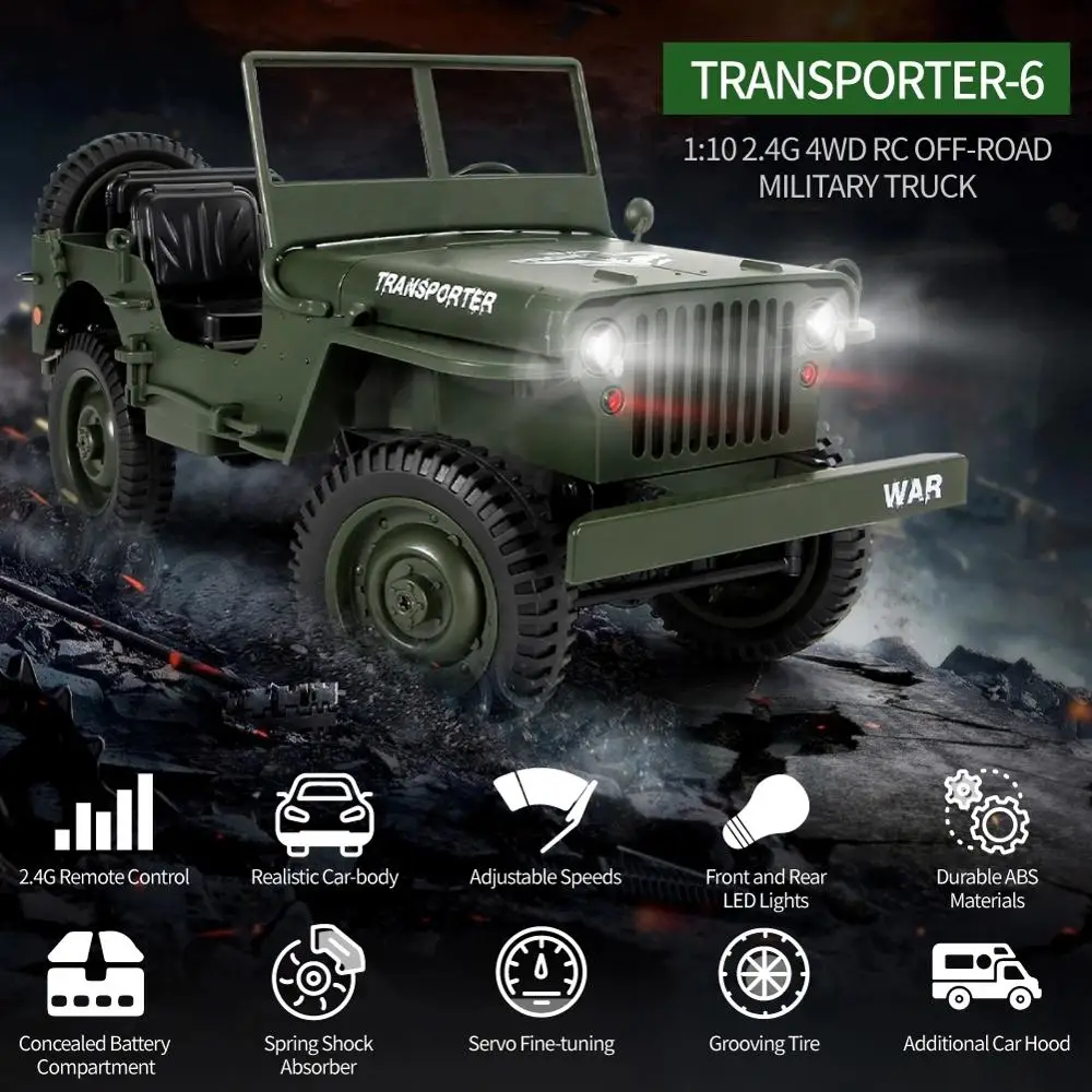 Высокоскоростной джип Радиоуправляемый автомобиль 2019 JJRC Q65 2 4G 4WD автомобили с