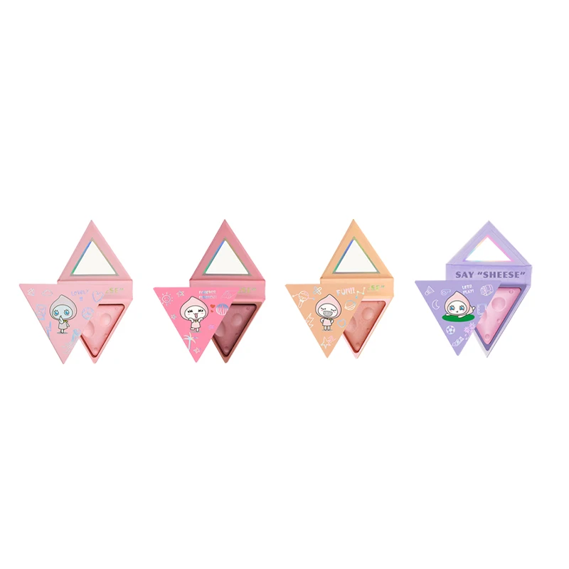 

Single-color Cheese Type High-gloss Blush Portable Waterproof Sweat-proof Long Lasting Non-fading Blush Plate
